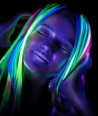 Šviečiantys UV, fluorescenciniai plaukų dažai sruogoms 15 ml.