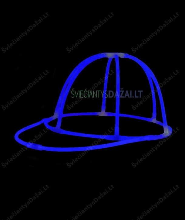 Mėlyna kepurė - jungtukų ir šviečiančių lazdelių rinkinys
