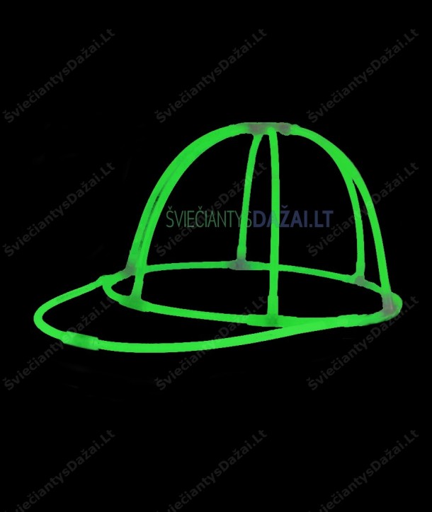 Žalia kepurė - jungtukų ir šviečiančių lazdelių rinkinys