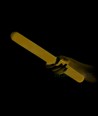 Geltona šviečianti lazdelė su apvalkalu 31 cm
