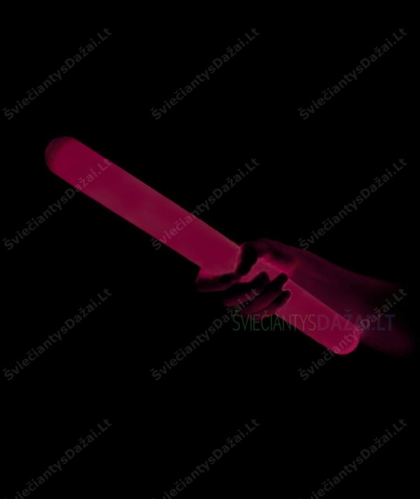 Rožinė šviečianti lazdelė su apvalkalu 31 cm