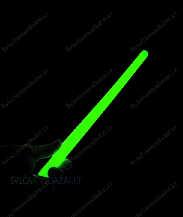 Žalia šviečianti lazdelė 35 cm