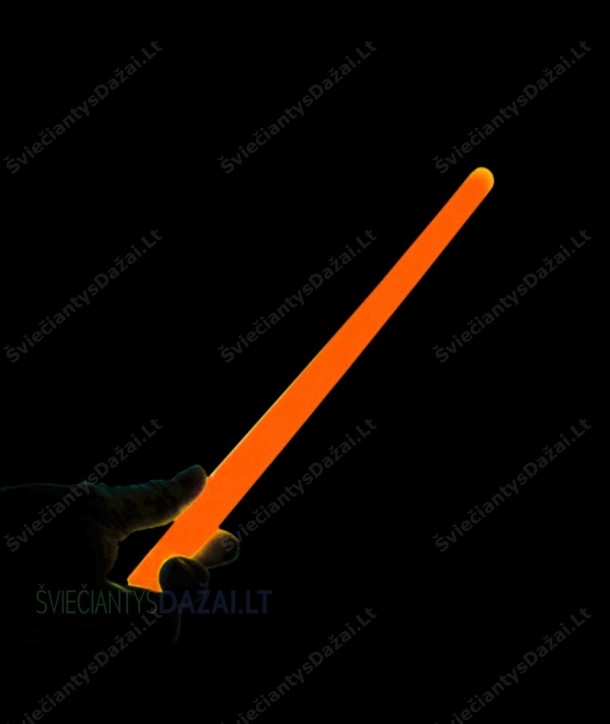 Oranžinė šviečianti lazdelė 35 cm