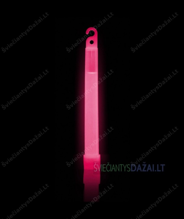Rožinė šviečianti lazdelė 15 cm