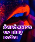 Šviečiantys UV lūpų dažai